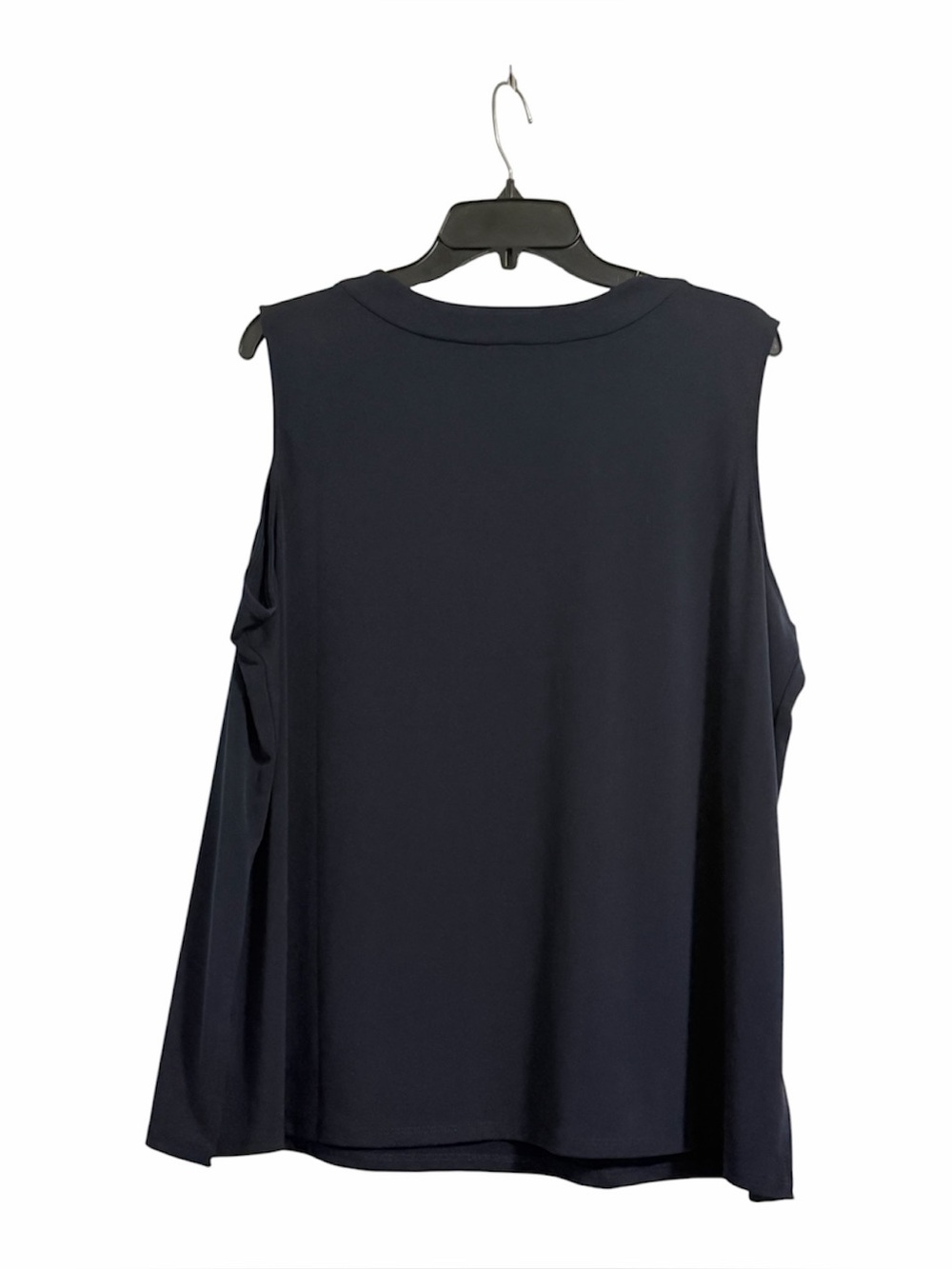 Premise NWT Night Life (Dark Navy) Sleeveless Grommet V-Neck Blouse -L - Picture 2 of 9